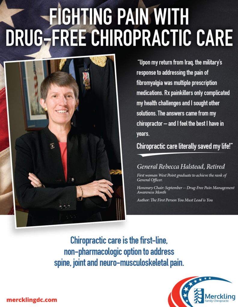 General Rebecca Halstead fighting pain with chiro