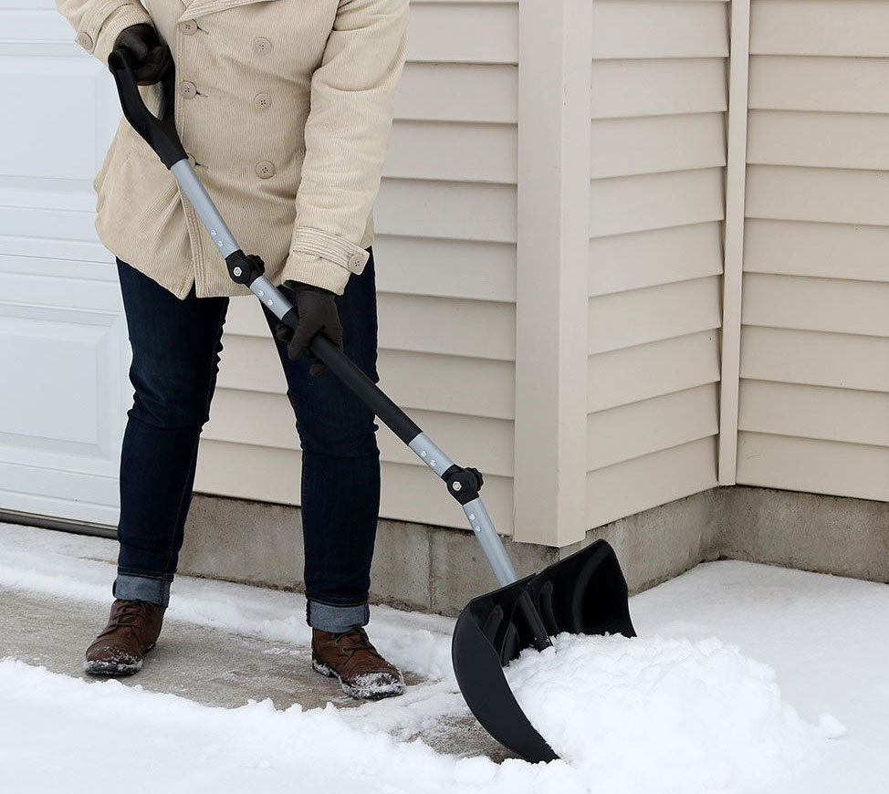 adjustable ergonomic snow shovel