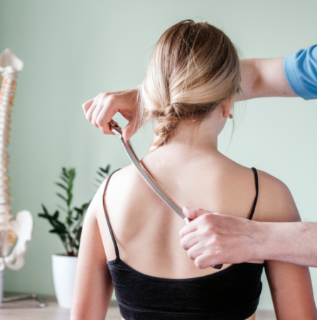 soft-tissue-therapy woman getting soft tissue massage