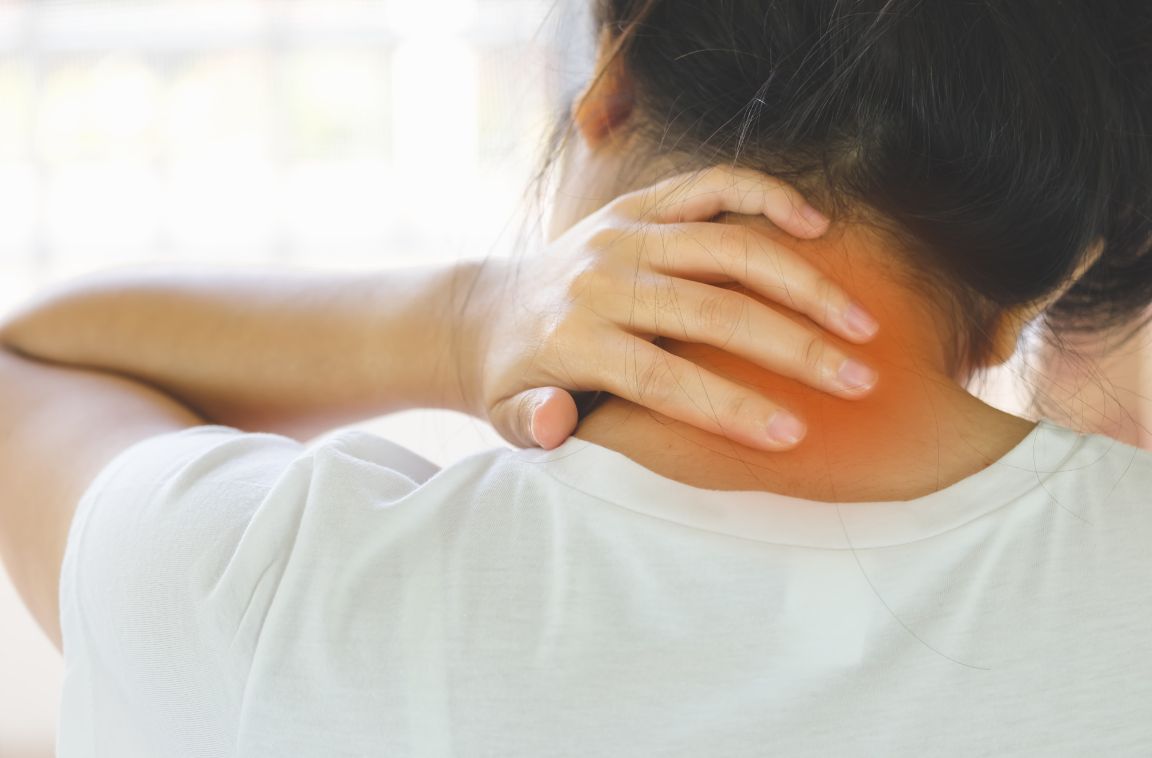 how the neck causes chronic headaches woman with neck pain and headache